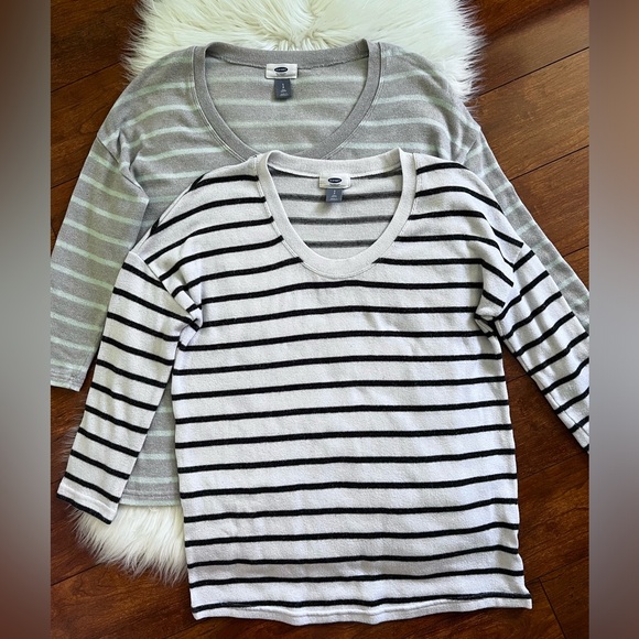 Old Navy Sweaters - Old Navy 3/4 Sleeve Scoop Neck Lightweight Sweater-Bundle of 2-Size S Tall